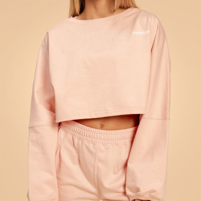 Women‘s Bliss Cropped Sweatshirt Pink - BeastPink XL