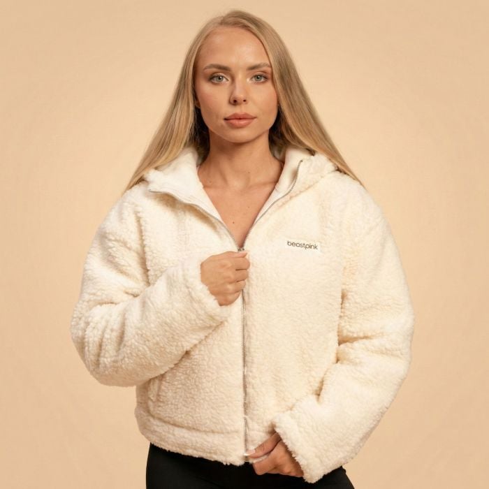 Women‘s Bliss Hoodie Jacket Ivory - BeastPink L