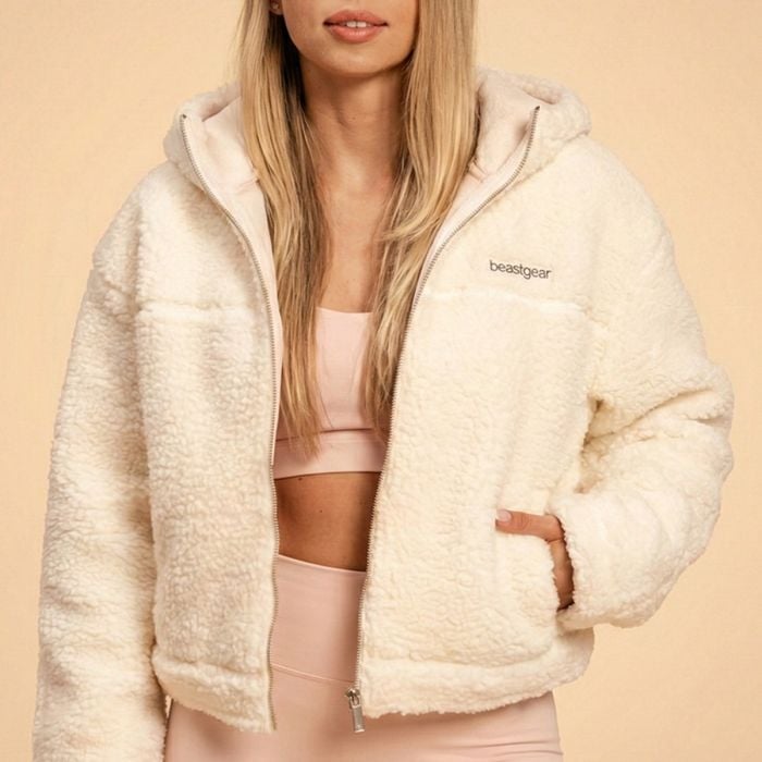 Women‘s Bliss Hoodie Jacket Ivory - BeastPink L