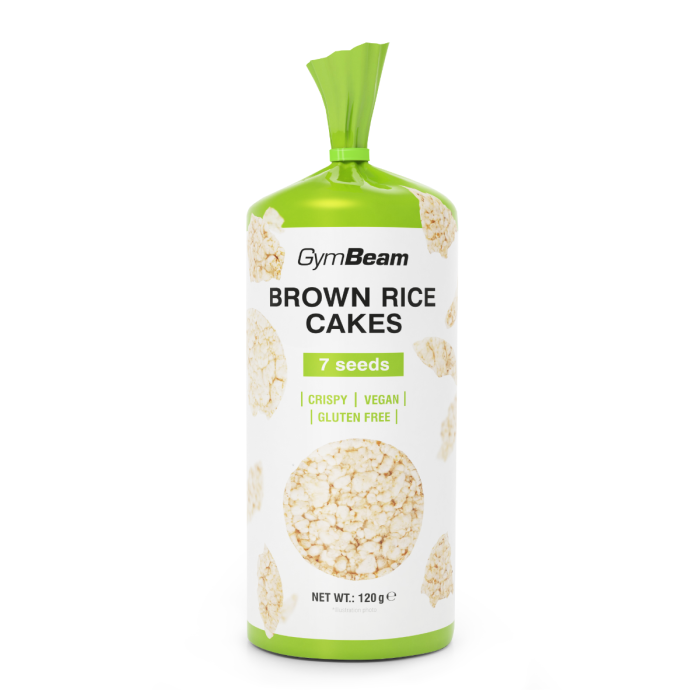Brown Rice Cakes - GymBeam 120 g - 7 seeds