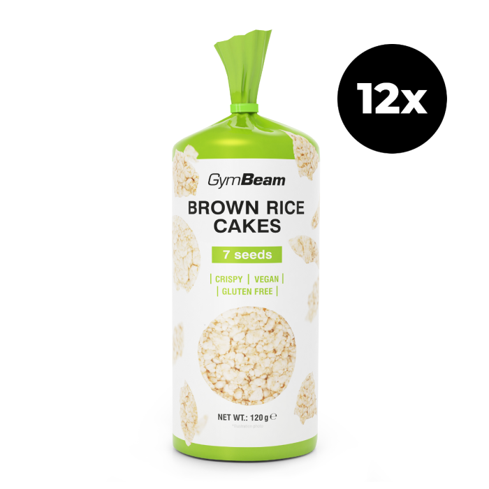 Brown Rice Cakes - GymBeam 120 g - 7 seeds