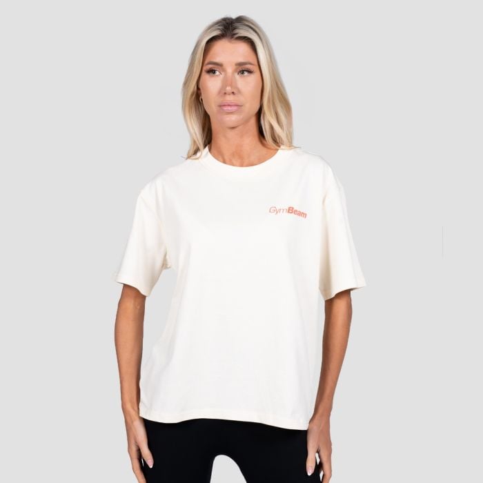 Budapest T-shirt Cream - GymBeam XXL