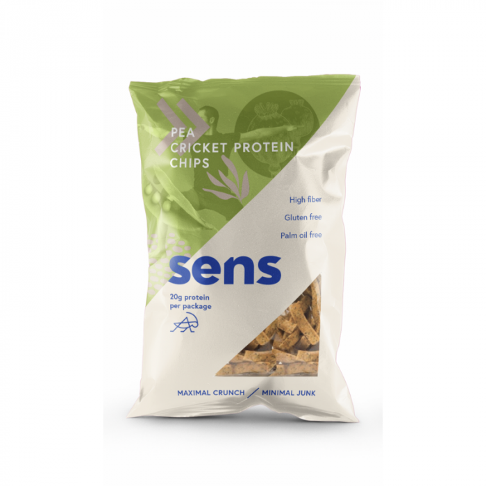 Protein pea chips with cricket flour and poppy seeds - SENS