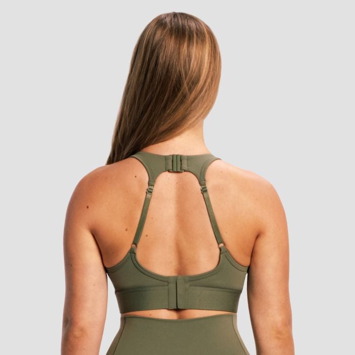 Combat Sports Bra Olive Grey - GymBeam S