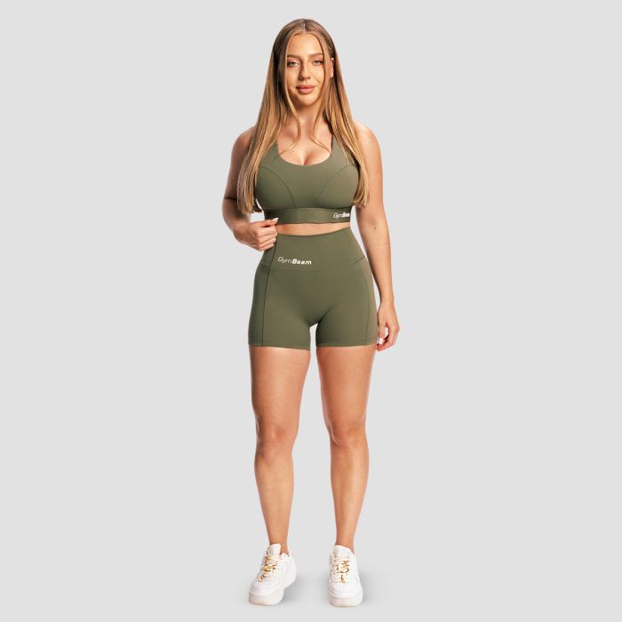 Combat Sports Bra Olive Grey - GymBeam S