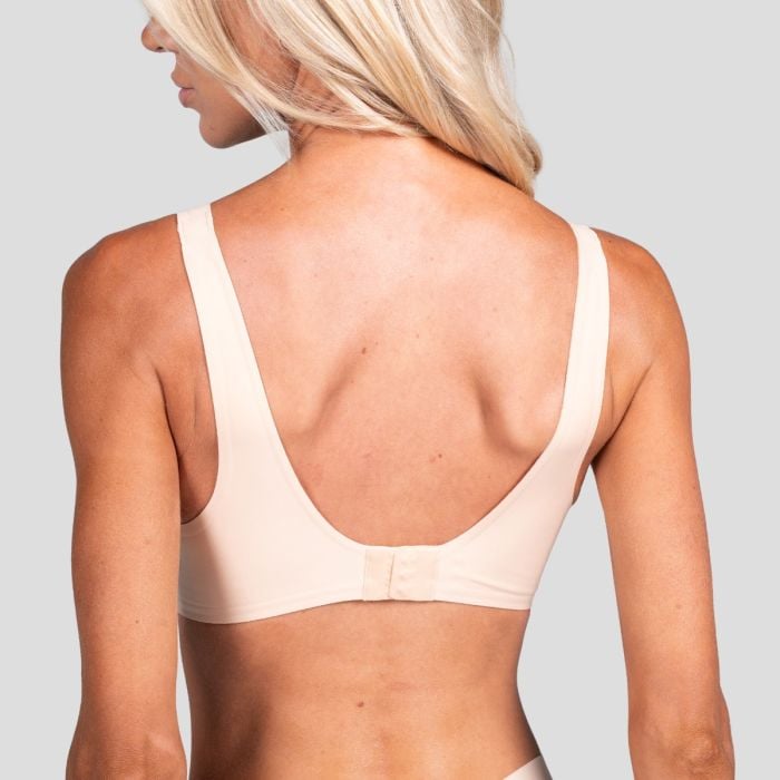 Comfy Seamless Bra Beige - GymBeam XXL