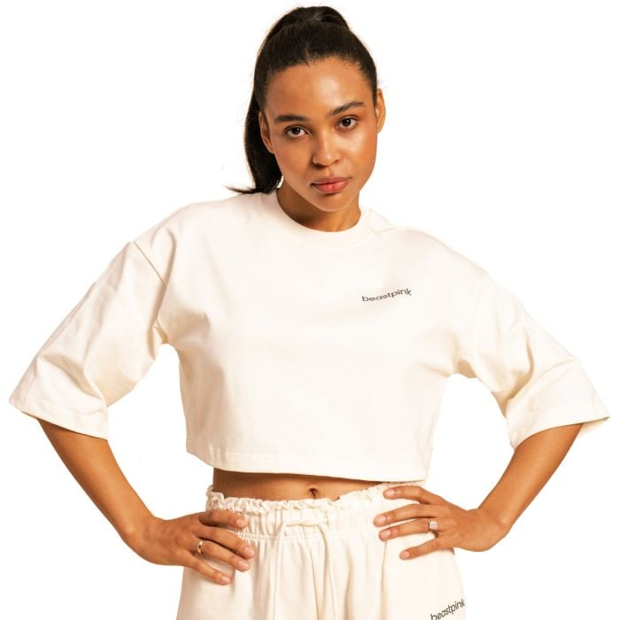 Ženska majica Cropped Serenity Ivory - BeastPink XL