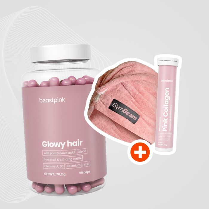 Glowy Hair - BeastPink + gifts 90 caps