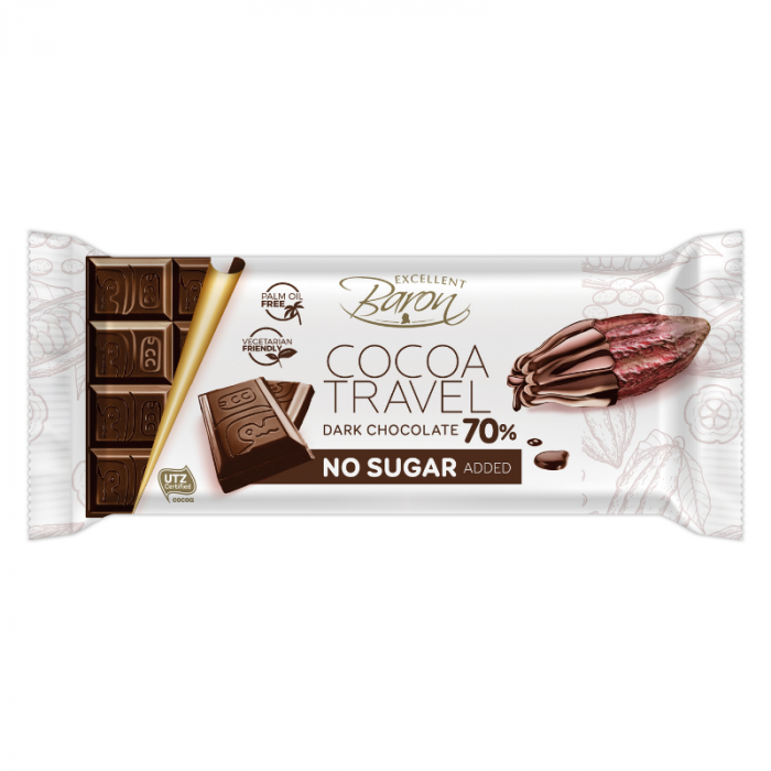 Dark chocolate without added sugar Cocoa travel - Baron