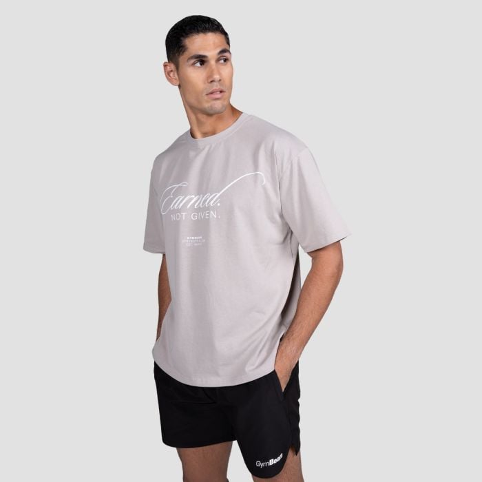 Earned T-shirt Gray - GymBeam XXL