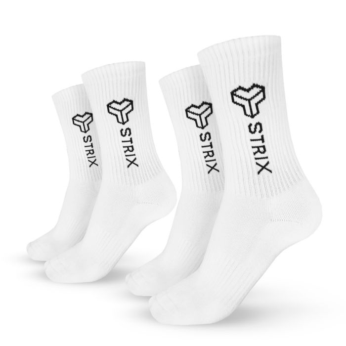 Essential Crew Socks 2Pack White - STRIX M