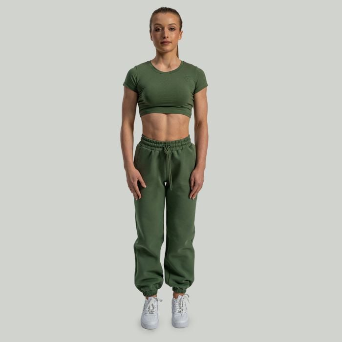 Women‘s Essential Crop Top Cedar Green - STRIX L