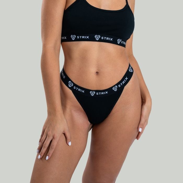 Essential Thongs 2Pack Black - STRIX XXL