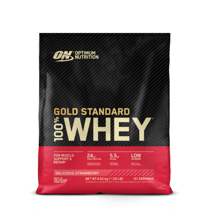 100% Whey Gold Standard - Optimum Nutrition 4540 g - delicious strawberry
