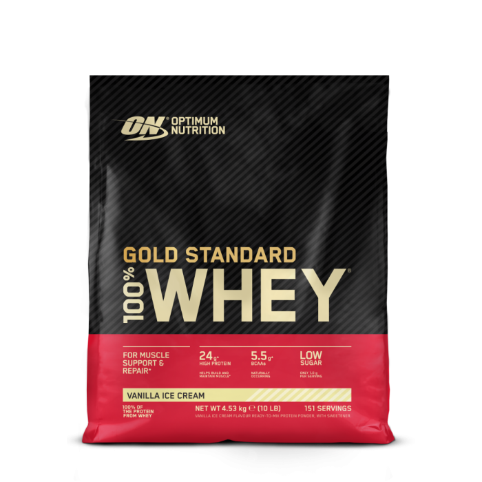 100% Whey Gold Standard - Optimum Nutrition 4540 g - vanilla ice cream