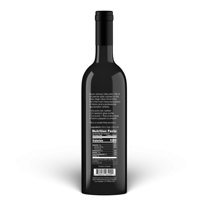 Extra Virgin Olive Oil - Blueprint by Bryan Johnson 750 ml