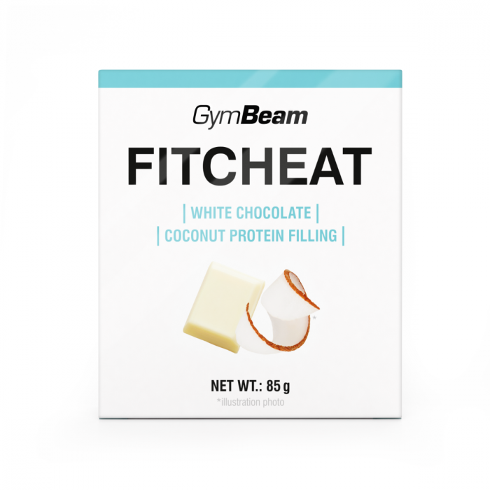Fitcheat Protein Chocolate - GymBeam 80 g - dark chocolate vanilla