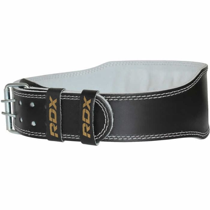 6“ Leather Fitness Belt Black/Gold - RDX Sports XXL
