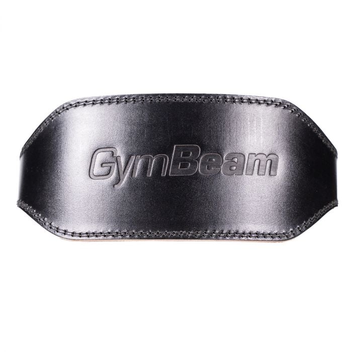 Full Leather Fitness Belt Black - GymBeam XXL