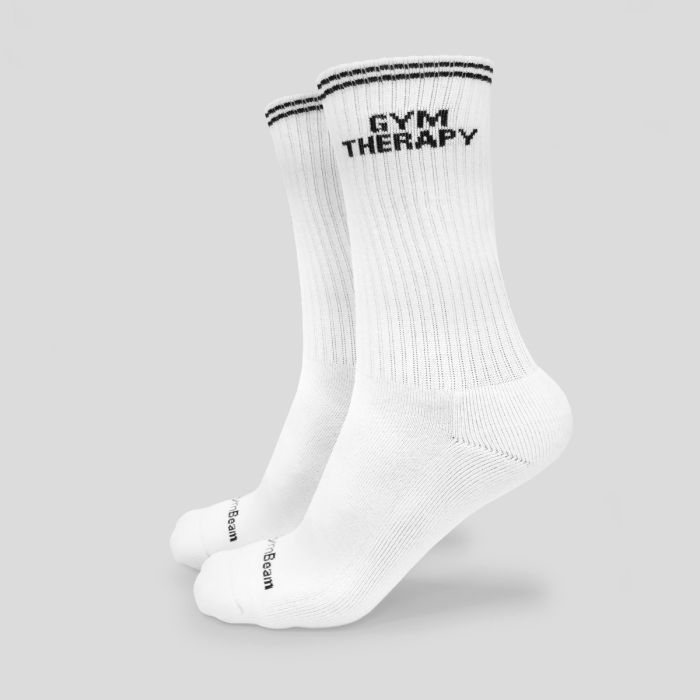 Gym Therapy Socks White - GymBeam L
