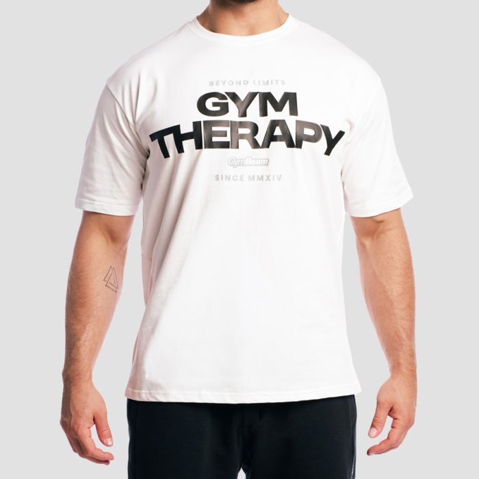 Gym Therapy T-shirt White - GymBeam XXL