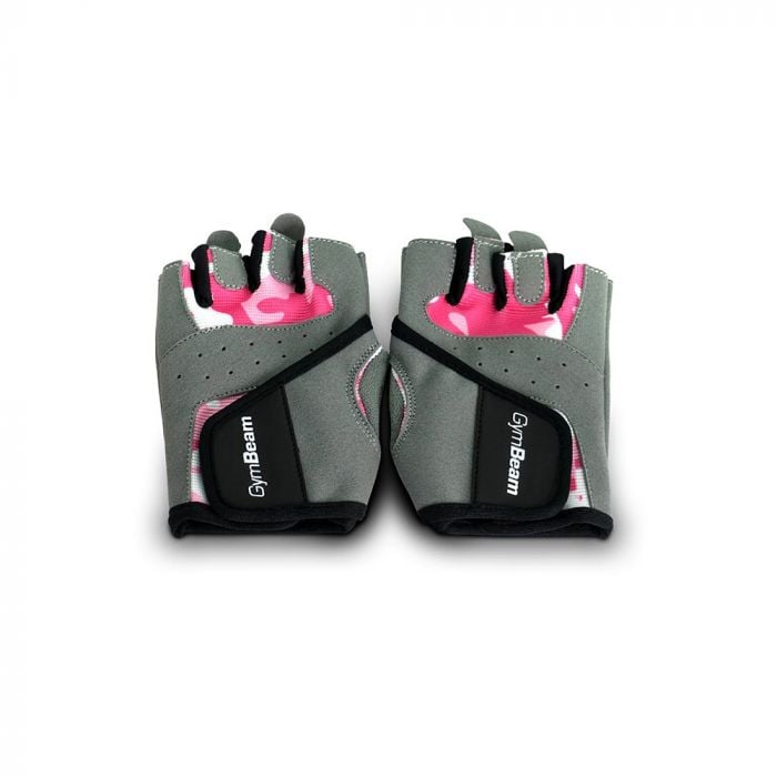 Women‘s Camo Fitness Gloves Pink - GymBeam