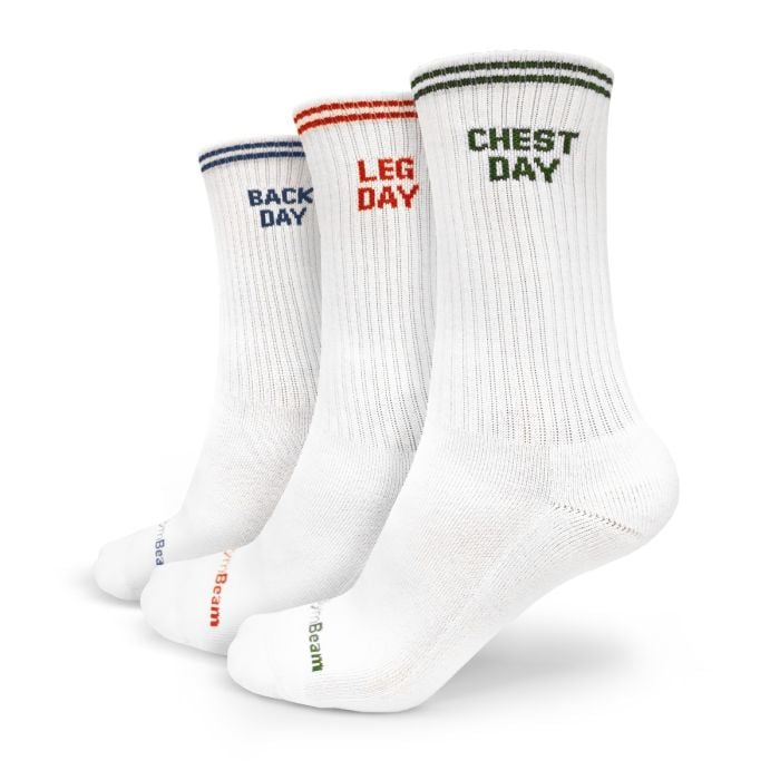GymRat Socks 3Pack White - GymBeam M