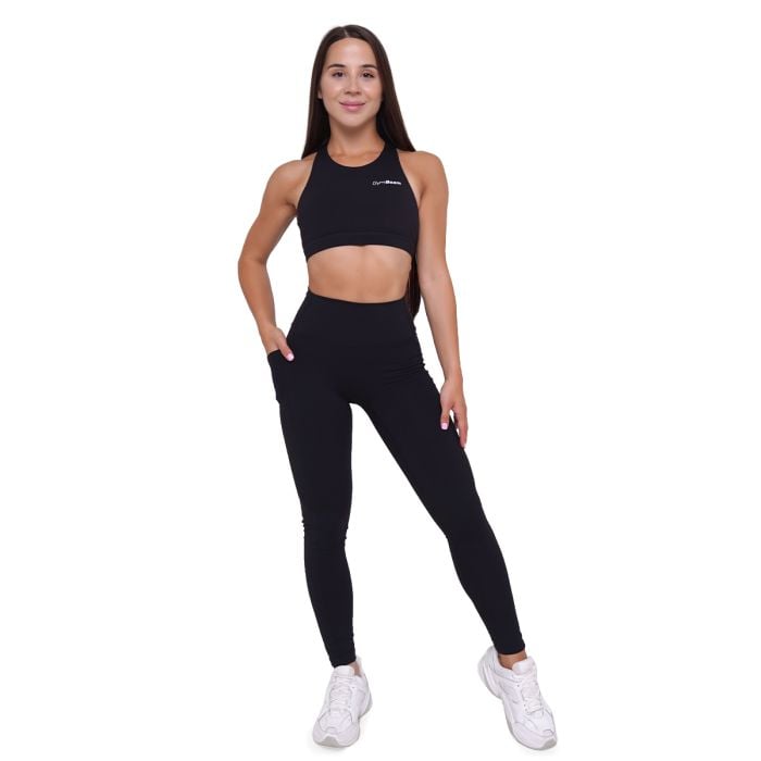Ignite Sports Bra Black - GymBeam L