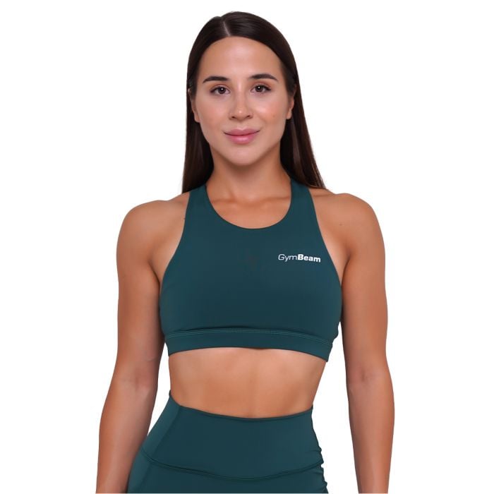 Ignite Sports Bra Dark Green - GymBeam L
