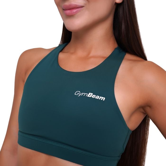 Ignite Sports Bra Dark Green - GymBeam L