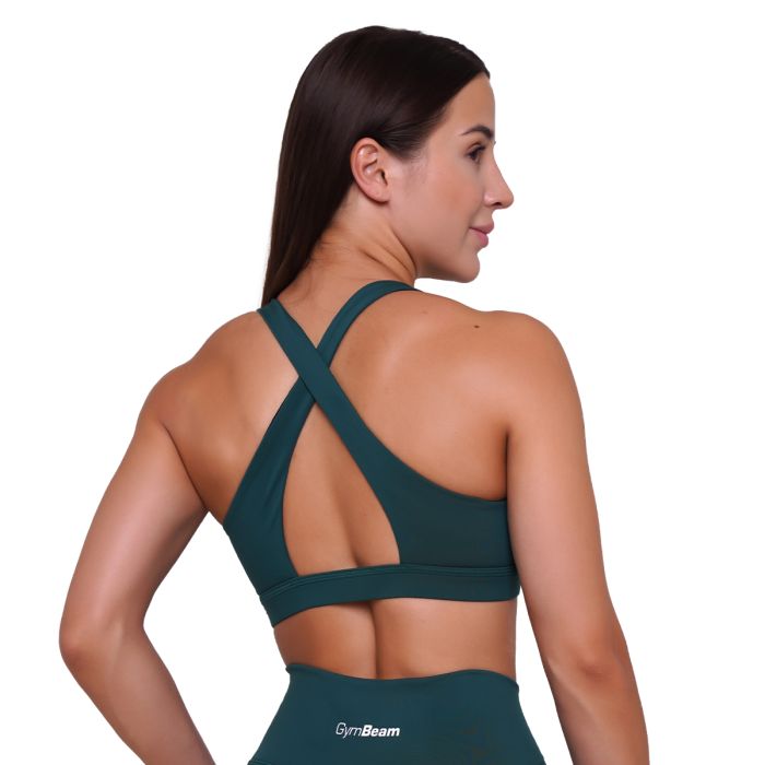 Ignite Sports Bra Dark Green - GymBeam L