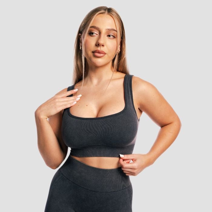 Lift Seamless Sports Bra Coal - GymBeam S