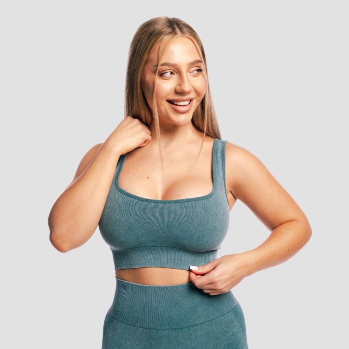 Lift Seamless Sports Bra Petrol - GymBeam M