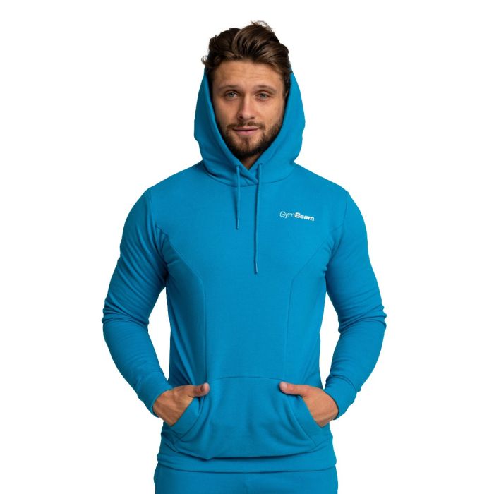 Muška dukserica Limitless Hoodie Aquamarine - GymBeam XXXL