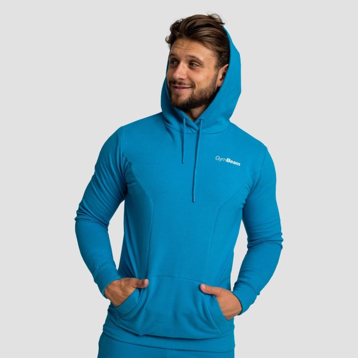 Muška dukserica Limitless Hoodie Aquamarine - GymBeam XXXL