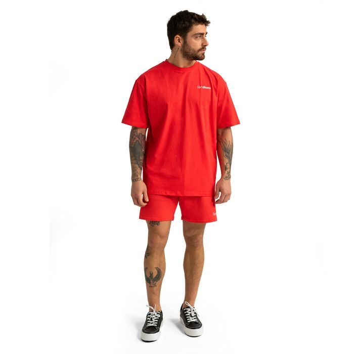 Muška oversized majica Limitless Hot Red - GymBeam S
