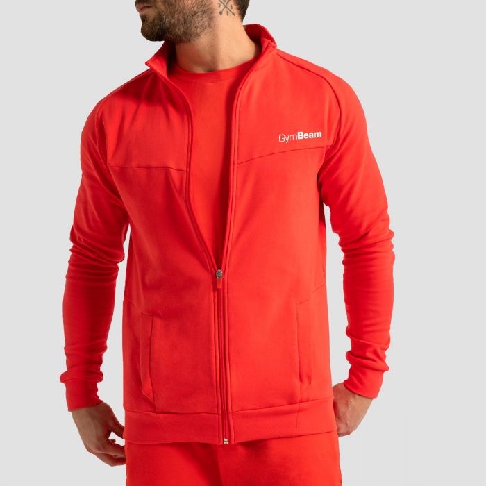 Limitless Zipper Sweatshirt Hot Red - GymBeam XXXL