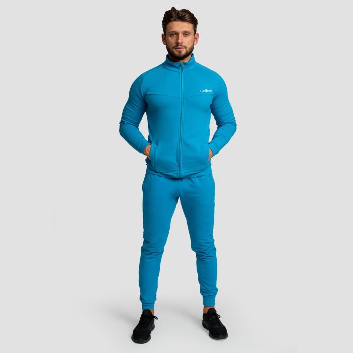 Muška dukserica Zip Up Limitless Aquamarine - GymBeam XXXL