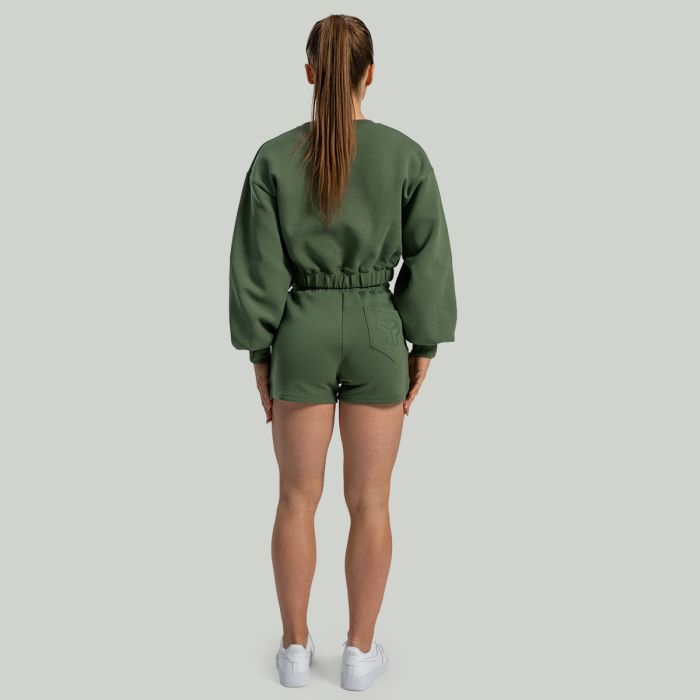 Ženska cropped dukserica Lunar Cedar Gree - STRIX XXL