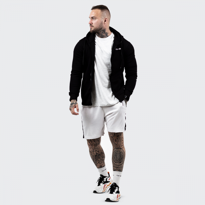 Zipper Hoodie Black - GymBeam XL