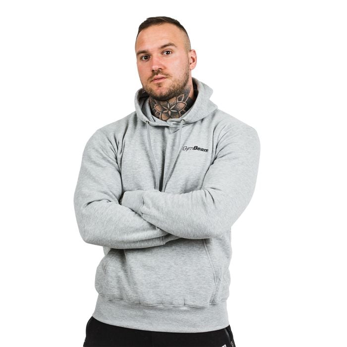 Men’s Athlete Hoodie Grey Black - GymBeam M