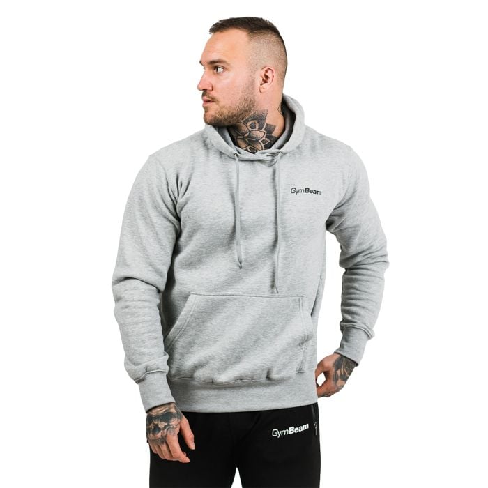Men’s Athlete Hoodie Grey Black - GymBeam M