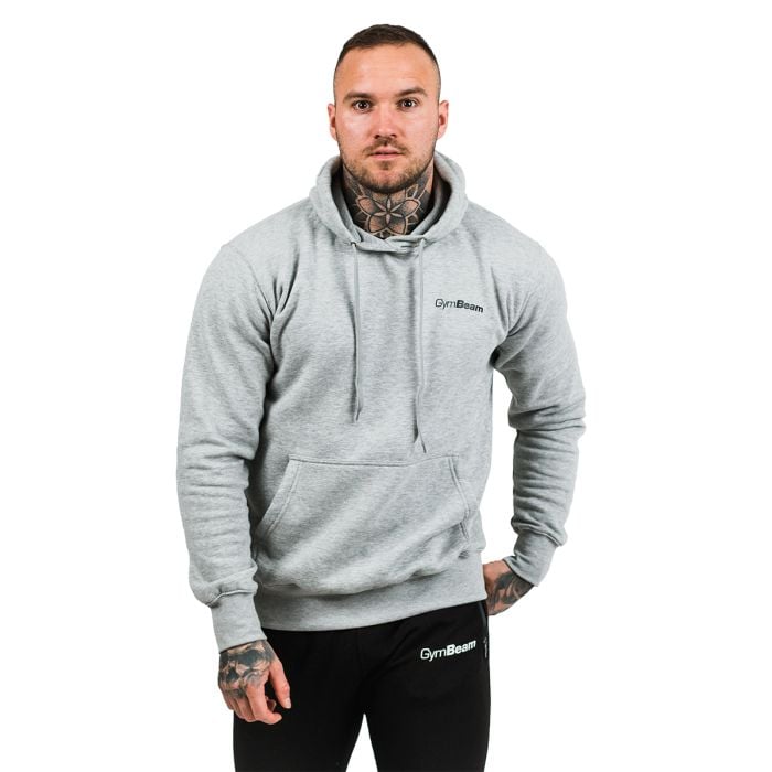 Men’s Athlete Hoodie Grey Black - GymBeam M