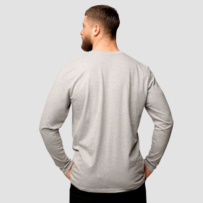 Muška majica dugih rukava Basic Grey - GymBeam S