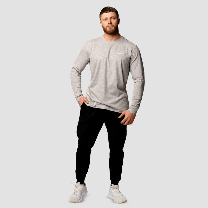 Muška majica dugih rukava Basic Grey - GymBeam S