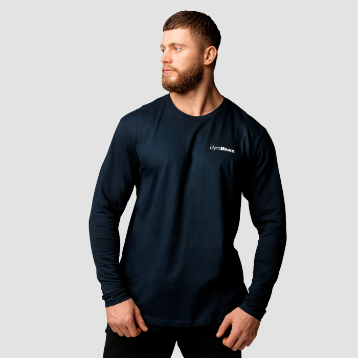 Muška majica dugih rukava Basic Navy - GymBeam XL