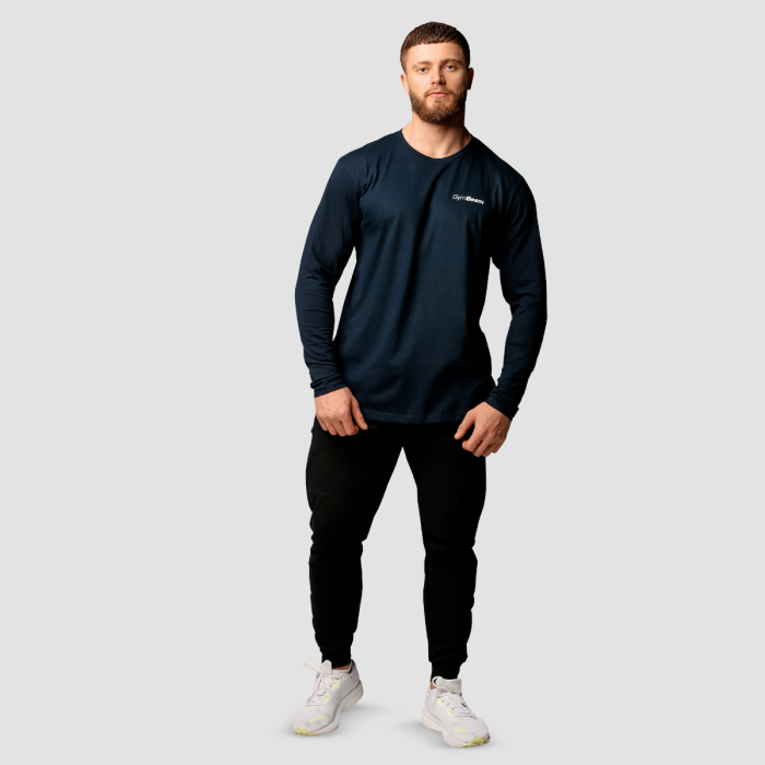 Muška majica dugih rukava Basic Navy - GymBeam XL