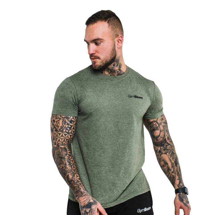 Men‘s Basic T-Shirt Heather Military - GymBeam M