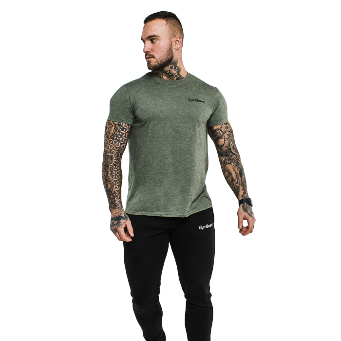 Men‘s Basic T-Shirt Heather Military - GymBeam M