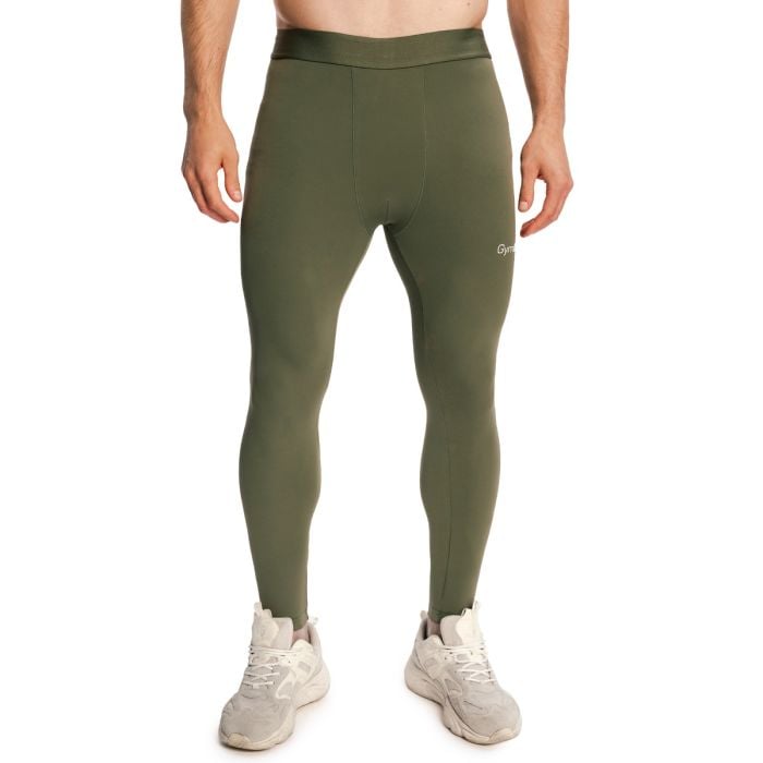 Men‘s Leggings Combat Olive Grey - GymBeam XXL